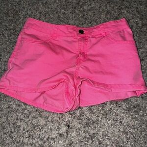 Divided Vibrant Pink Jean Shorts